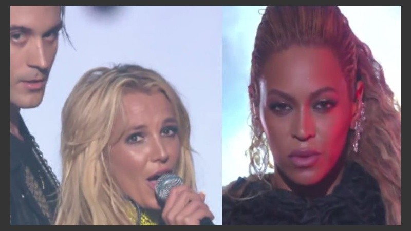 Spears y Beyoncé en MTV Awards. 