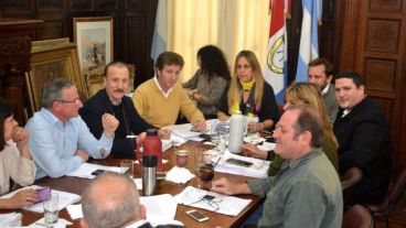 Los ediles este miércoles en la reunión de Labor Parlamentaria.