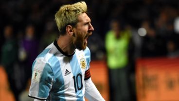 Messi convirtió el gol de la victoria ante Uruguay.