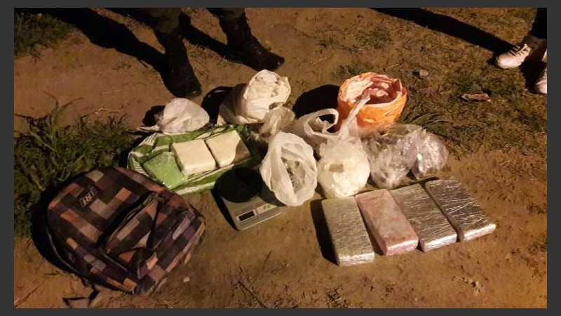 La droga incautada por Gendarmería.