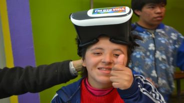 Los juegos de realidad virtual, una de las atracciones de la tarde.