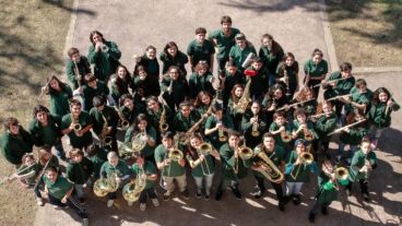 Marchas, himnos, pasodobles, tangos y canciones populares integran el repertorio de la Banda Infanto Juvenil Villa Hortensia .