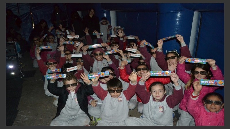 El cine 3D maravilló a los chicos. 