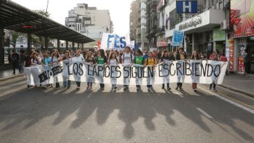 Postales de la marcha en Rosario por los 40 años de "La noche de los lápices". (Alan Monzón/Rosario3.com)