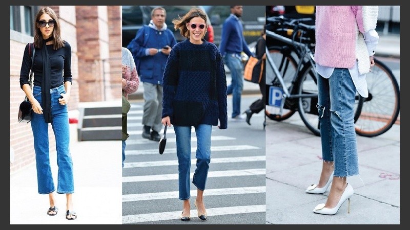 Un cropped jean con tacones y camisa adentro: la combinación perfecta.