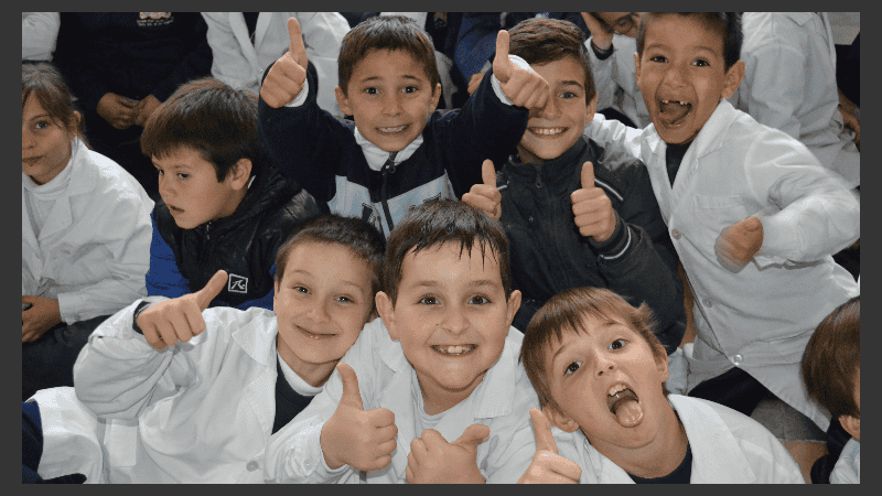 Los chicos de San José de la Esquina, felices de participar de Cultura Más Vos.