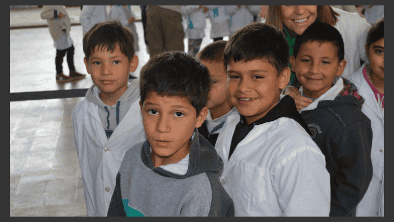 Los chicos de San José de la Esquina, felices de participar de Cultura Más Vos.