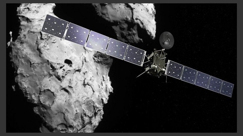 La sonda Rosetta antes de finalizar su misión.