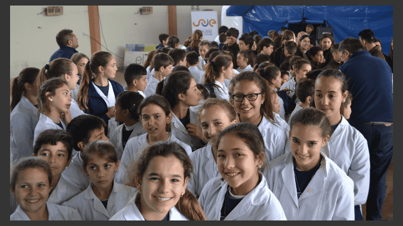Los chicos de San José de la Esquina, felices de participar de Cultura Más Vos.