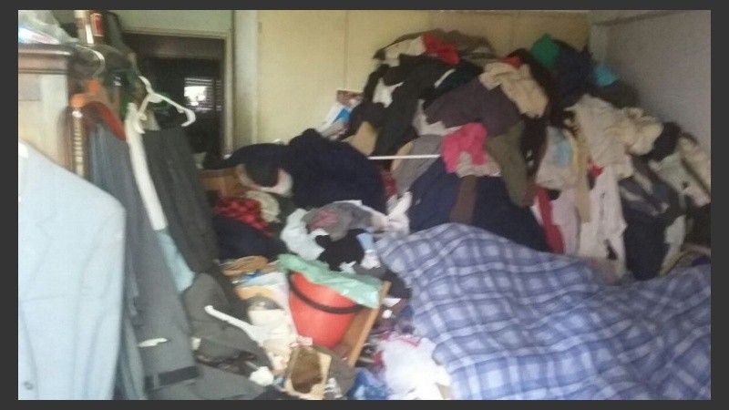 Así lucía el departamento durante el trabajo de limpieza.