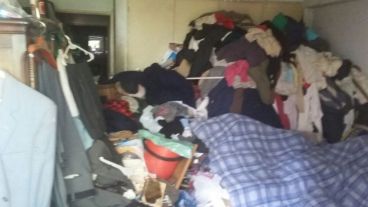 Así lucía el departamento durante el trabajo de limpieza.