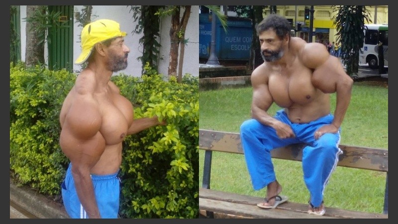 Los bíceps de Valdir tienen un diámetro de 58 centímetros.