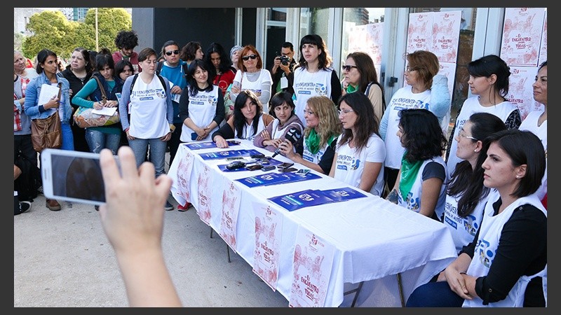 Las organizadoras dieron una conferencia de prensa este viernes.