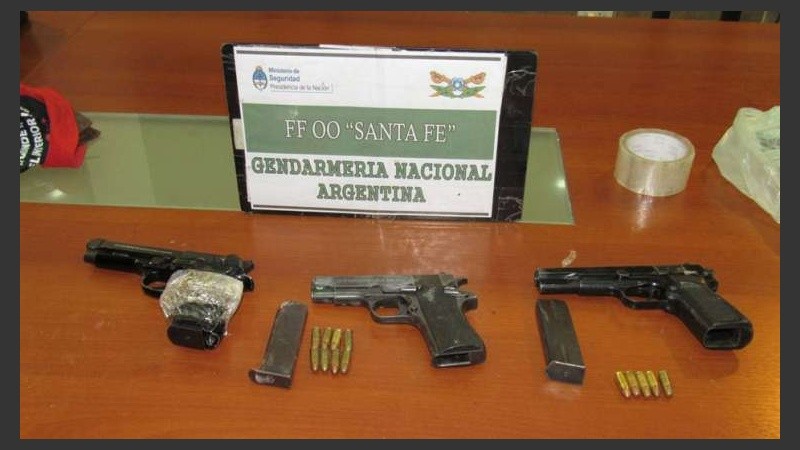 El material secuestrado por Gendarmería. 