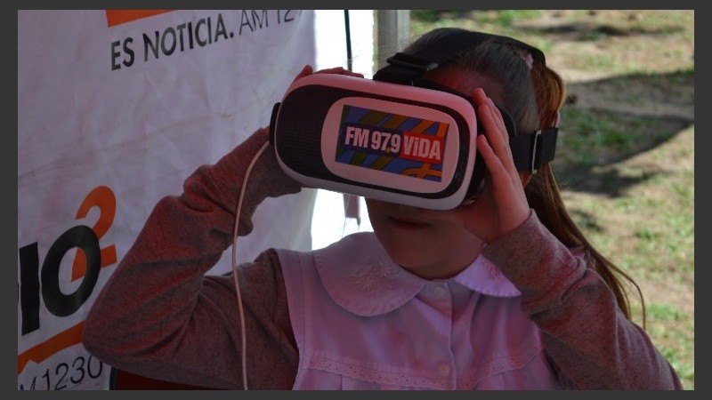 Los niños casildenses experimentaron con los juegos de realidad virtual.