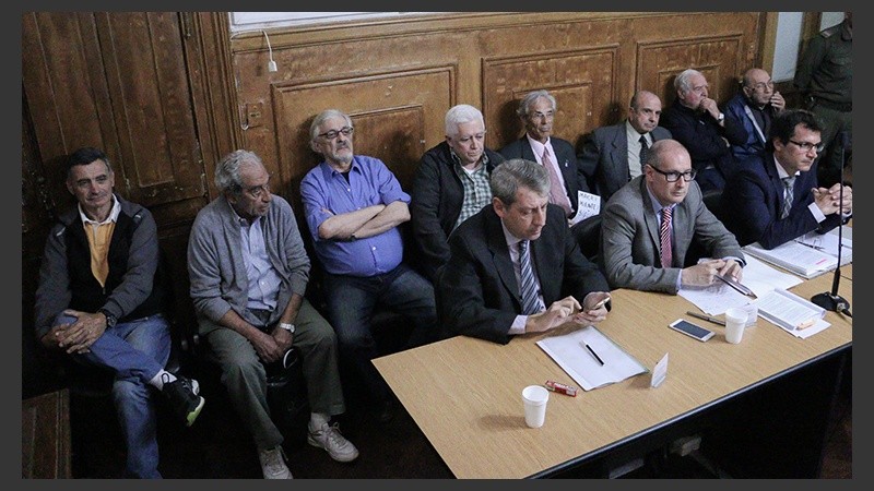 Los acusados este jueves en los Tribunales Federales.