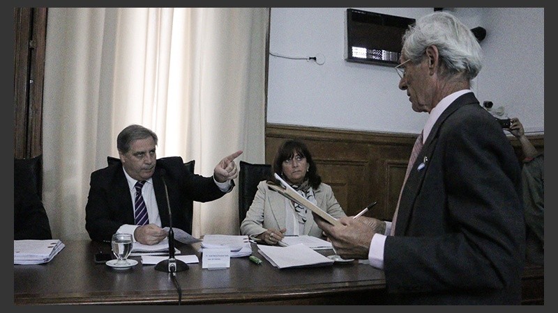 Amelong, uno de los acusados, frente al Tribunal este jueves. 