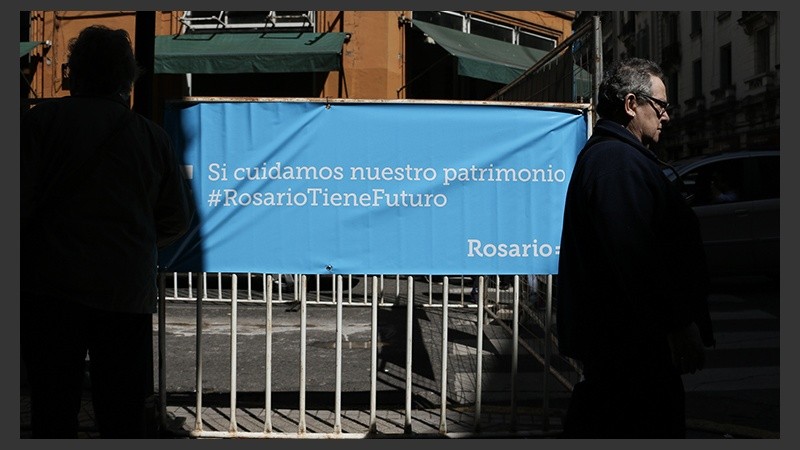 El municipio intenta proteger los edificios de la zona. (Alan Monzón/Rosario3.com)