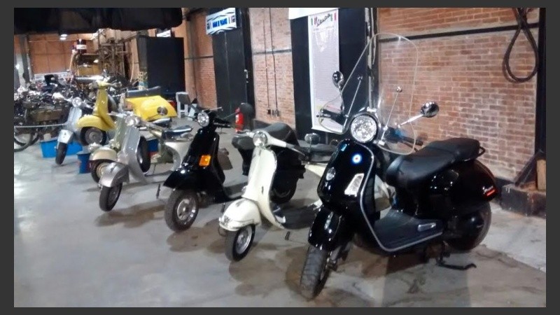 Algunas de las motos en exposición.