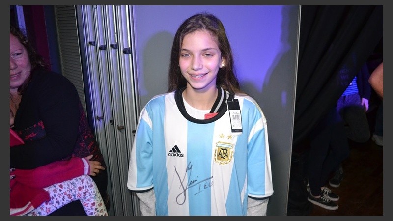 Sol, la ganadora de la camiseta autografiada por Messi. 
