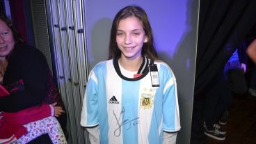 Sol, la ganadora de la camiseta autografiada por Messi.