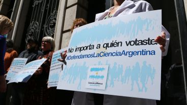 Ya hubo protesta de científicos en Corrientes y Córdoba, el pasado jueves.