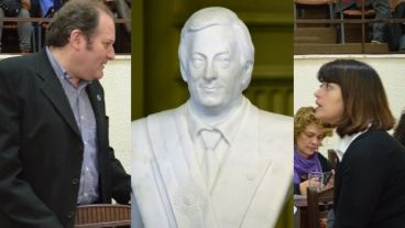 El busto de Néstor divide posturas de concejales: Cardozo de un lado, Magnani del otro.