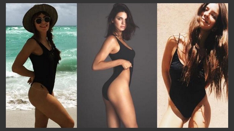 Lali, Kendall y la China con sus enterizas negras. ¡Diosas!