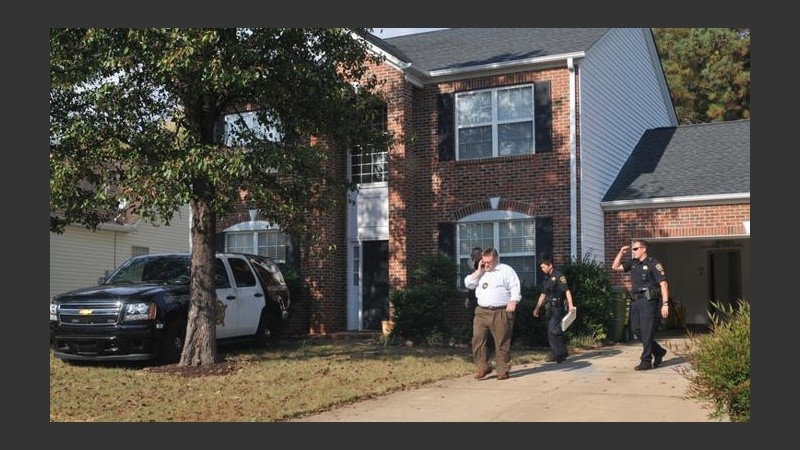 La casa donde fue encontrada Kala Brown, de 30 años.