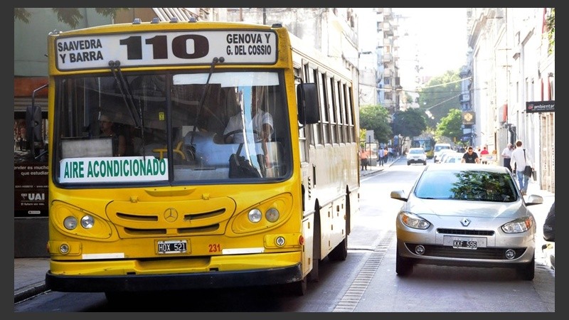 La línea 110, una de las que cambia recorrido.