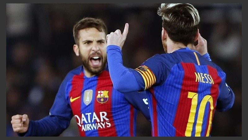 Lionel Messi festeja  el gol este domingo ante el Real Sociedad.
