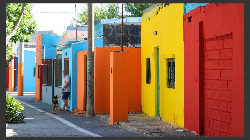Multicolor. Así quedó parte del barrio La Lata tras el lavado de cara. 
