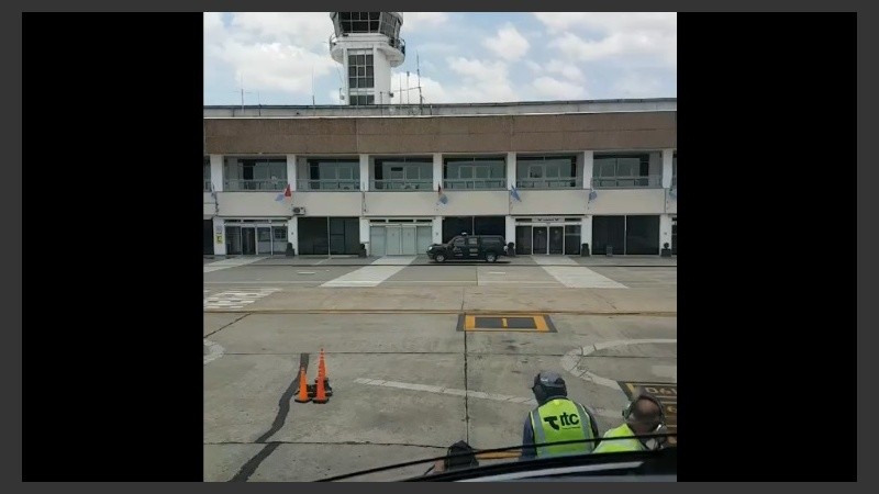 Una imagen del video grabado por el piloto. 