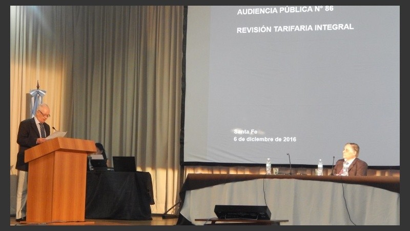 Lamberto en la exposición de este martes.