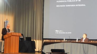 Lamberto en la exposición de este martes.