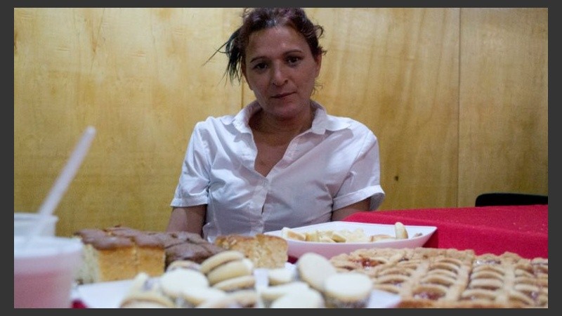 Bianca con sus productos. 