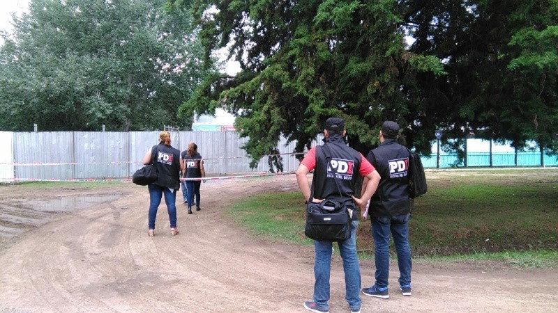 Personal policial ayer en el boliche Punta Stage. 