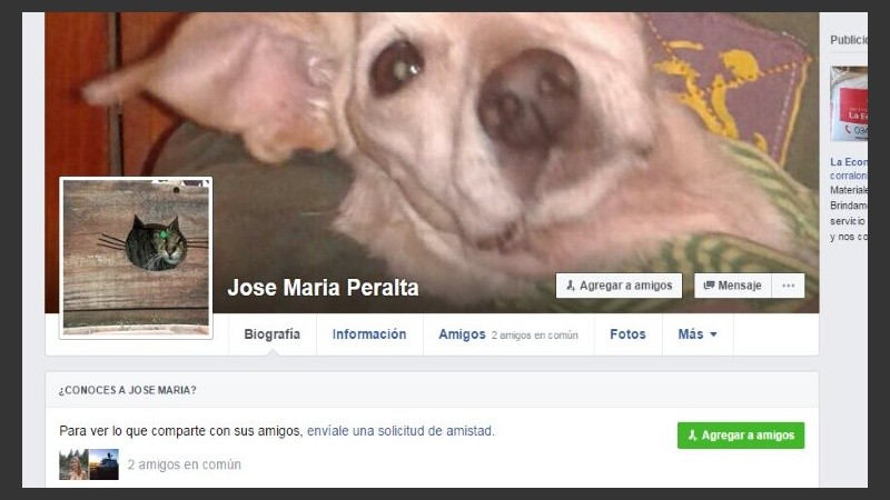 El perfil de Facebook de José María, lleno de apoyo y cariño.