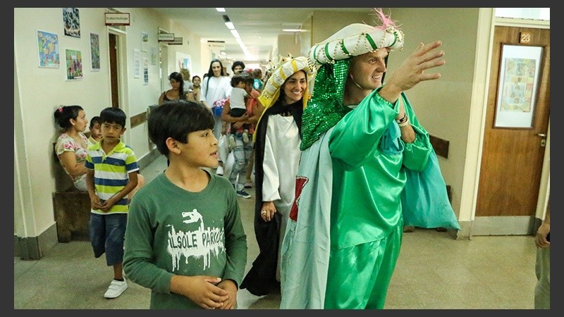 Los Reyes en hospitales. Una jornada solidaria que se repite en los últimos años.