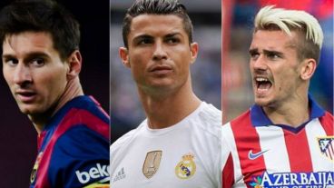 Lionel Messi, Cristiano Ronaldo y Antoine Griezmann; los favoritos