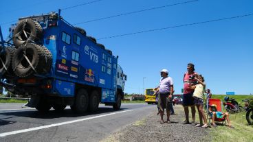 Camiones de gran porte presentes por Rosario.