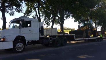 La máquina fue robada del carretón.