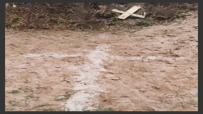 El fondo de la cava de General Madariaga donde fue hallado el cadáver de  Cabezas.