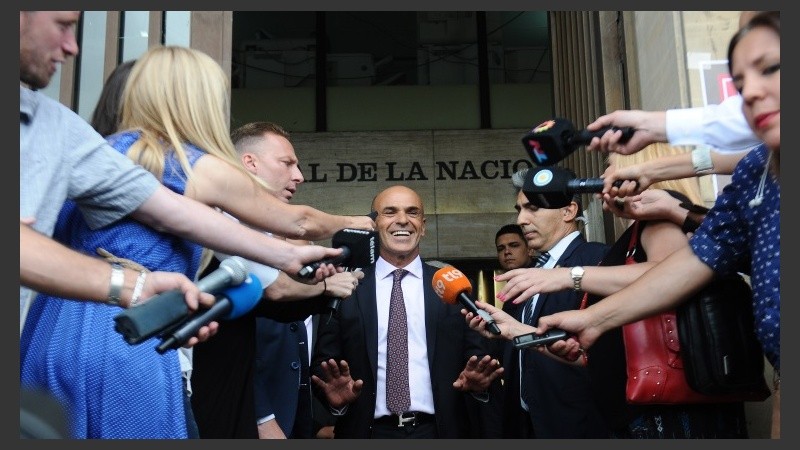 Arribas a la salida de Tribunales.