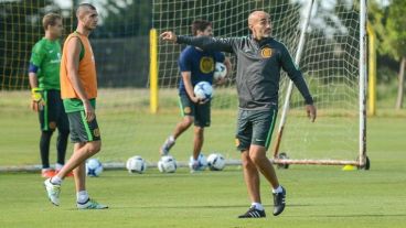 "Al ataque", parece decir el uruguayo.