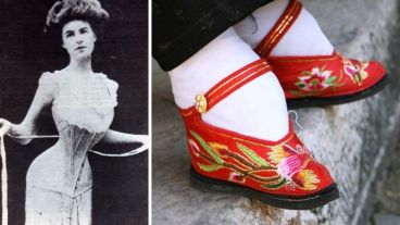 Los corsets y los pies vendados eran verdaderos elementos de tortura.