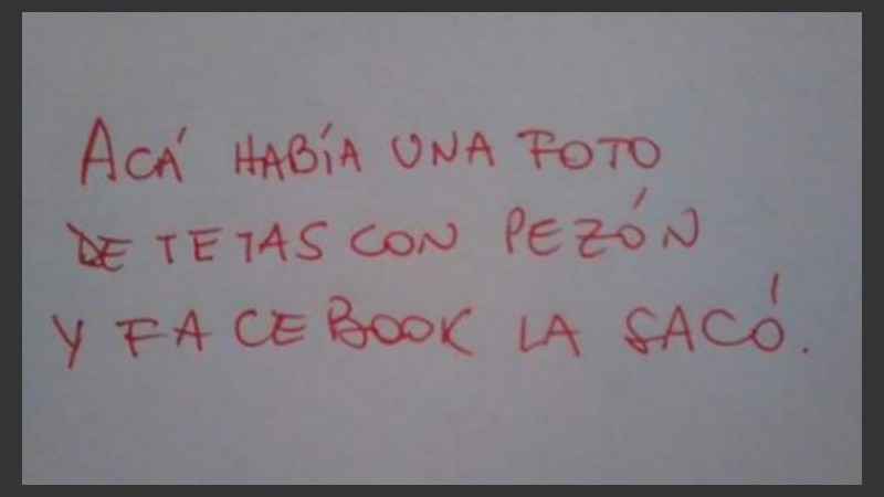 Saccani se manifestó en la red social contra lo ocurrido en Necochea y fue censurada. 