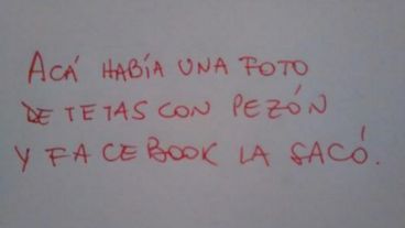 Saccani se manifestó en la red social contra lo ocurrido en Necochea y fue censurada.