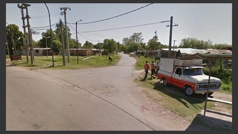 El lugar donde fue detenido el hombre, en las afueras de Rosario.