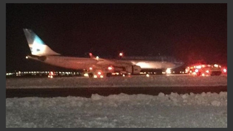 Foto del aeropuerto JFK esta madrugada. 